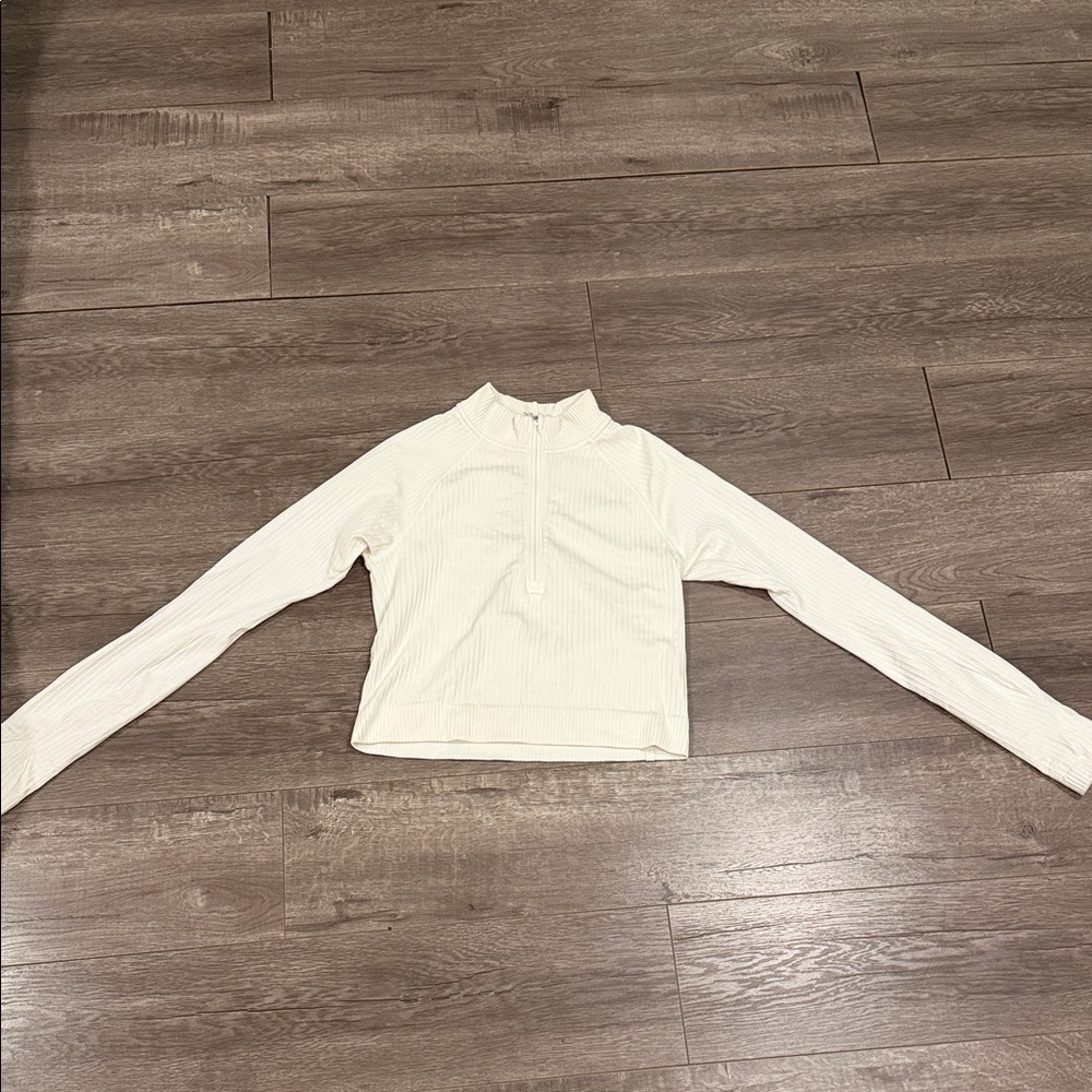 Lululemon Athletica Rest Less Cropped Half Zip
